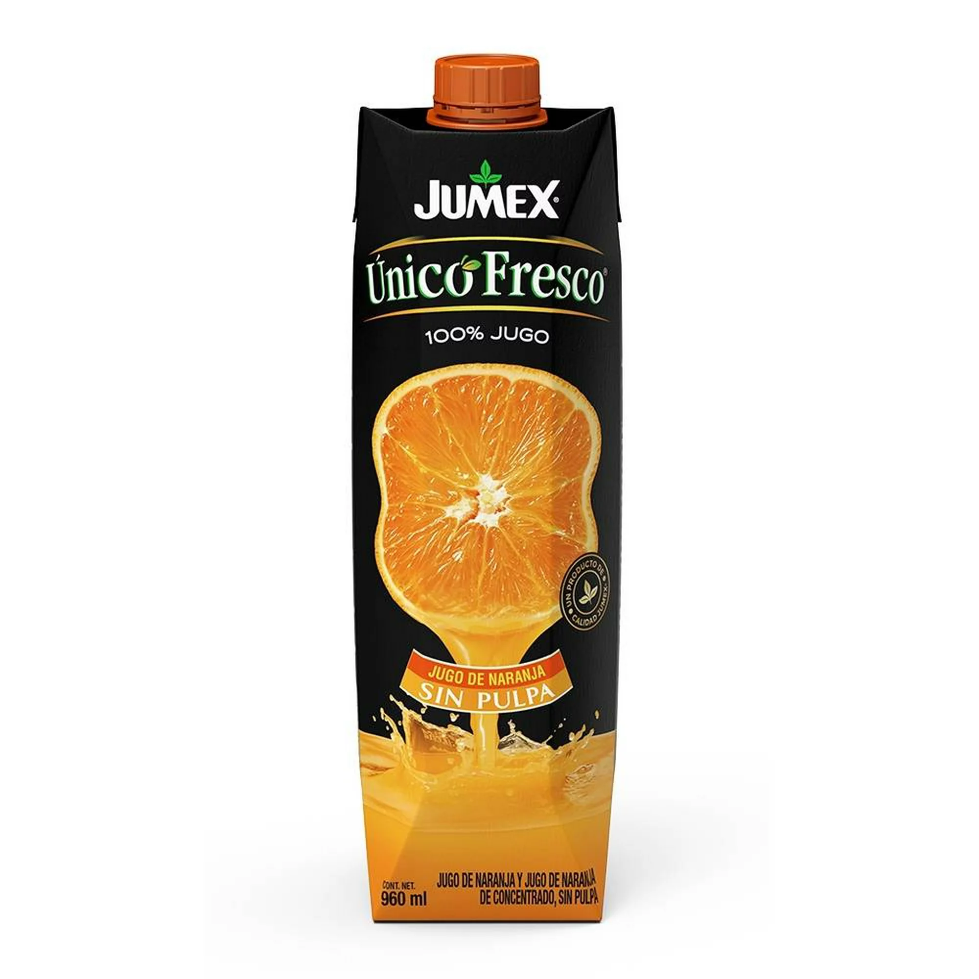 Jugo de naranja Jumex Único Fresco sin pulpa 960 ml