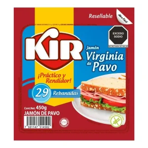 Jamón de pavo Kir virginia 450 g